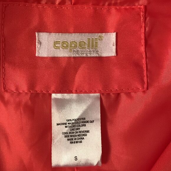 Capelli of NY Long Raincoat Jacket Collar Hood Belt Women’s Size Small - Picture 10 of 10